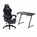 ⁦عرض مجموعة أثاث الألعاب: طاولة ألعاب أورتكس أو إكس-١١٦٠ من ألياف الكربون، مع كرسي ألعاب أورتكس موديل إل دي٠٣٤ – أسود⁩ - الصورة ⁦10⁩