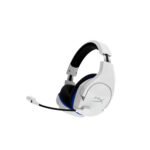 هايبر اكس سماعة رأس الألعاب كلاود ستينجر كور، اللاسلكية مع ميكروفون عازل للضوضاء لأجهزة الكمبيوتر وبلاي ستيشن ٥ وبلاي ستيشن ٤ - أبيض
