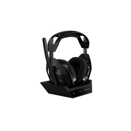 استرو A50 Lightspeed سماعة العاب لاسلكية (الجيل الخامس) + قاعدة - اسود لمنصات بلايستيشن, اكس بوكس , نينتندو , كومبيوتر و الموبايل