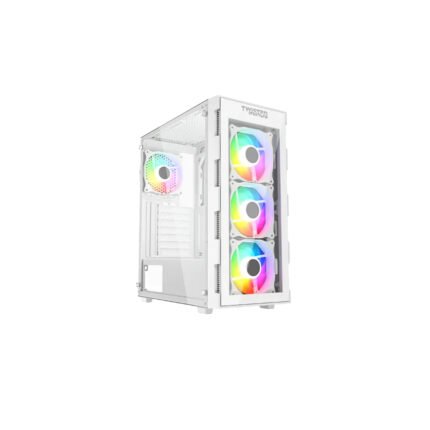 Gaming PC i5-12400F CPU, H610 DDR4 Motherboard, 16GB DDR4 RAM, 1TB NVMe SSD, 650 WATT PSU, RTX 3050 6GB VGA, Twisted Minds Titan Mid-Tower Case white With 4x RGB Fans, USB Wi-Fi Adapter, Windows 11 Pro License