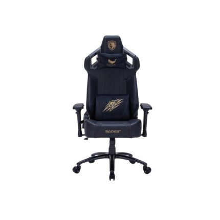 سادِس سيتوس برو كرسي ألعاب مع مساند ذراعين قابلة للتعديل بأربعة اتجاهات - اسود