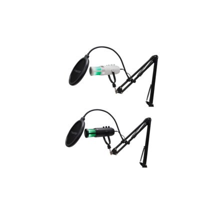 ميكروفون توستد مايندز دبليو مئة وثمانية يو اس بي مع إضاءة أر جي بي لون أسود