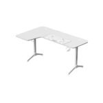 طاولة ألعاب جاماكس هاي واي إل بتصميم حرف إل بمقاس 160 × 100 × 75 سم مع ماوس باد على الجهة اليسرى – أبيض (التركيب غير مشمول)