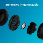 ⁦هايبر اكس سماعة رأس الألعاب كلاود ستينجر ٢ كور، لأجهزة الكمبيوتر الشخصي وأجهزة بلاي ستيشن - أسود⁩ - الصورة ⁦2⁩