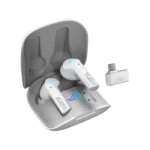 ⁦اسوس سماعات رأس الألعاب روج سيترا سبيد نوفا ترو، لاسلكية/بلوتوث، داخل الأذن، آر جي بي، وميكروفونات ذكاء إصطناعي، وبطارية تدوم حتى ٤٦ ساعة - أبيض⁩ - الصورة ⁦2⁩