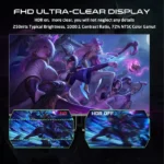 ⁦جيم اون شاشة الألعاب برو، ٢٧ بوصة، فل اتش دي، آي بي إس، معدل تحديث ١٨٠ هرتز، ٠.٥ مللي ثانية، منفذ اتش دي إم آي ٢.١، ​​منفذ ديسبلاي بورت ١.٤، مع تقنيتي ايه إم دي فري سينك و نيفيديا جي - سينك⁩ - الصورة ⁦6⁩