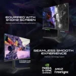 ⁦جيم اون شاشة الألعاب تيتان برو إكس، ٢٧ بوصة، عالية الدقة بالكامل، آي بي أس، ٥٤٠ هرتز، زمن استجابة ٠.٥ مللي ثانية، حامل قابل للتعديل، منفذ اتش دي أم آي ٢.١، مع تقنية ايه ام دي فري سينك - أسود⁩ - الصورة ⁦4⁩