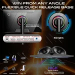 ⁦جيم اون شاشة الألعاب تيتان برو إكس، ٢٧ بوصة، عالية الدقة بالكامل، آي بي أس، ٥٤٠ هرتز، زمن استجابة ٠.٥ مللي ثانية، حامل قابل للتعديل، منفذ اتش دي أم آي ٢.١، مع تقنية ايه ام دي فري سينك - أسود⁩ - الصورة ⁦2⁩