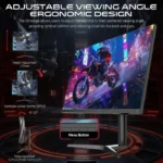 ⁦جيم اون شاشة الألعاب تيتان برو إكس، ٢٧ بوصة، عالية الدقة بالكامل، آي بي أس، ٥٤٠ هرتز، زمن استجابة ٠.٥ مللي ثانية، حامل قابل للتعديل، منفذ اتش دي أم آي ٢.١، مع تقنية ايه ام دي فري سينك - أسود⁩ - الصورة ⁦3⁩