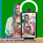 ⁦جهاز Twisted Minds S1 المتكامل للبث المباشر، شاشة LCD عالية الدقة بالكامل مقاس 15.6 بوصة، كاميرا مغناطيسية بدقة 50 ميجابكسل، نظام أندرويد 11، حامل ثابت⁩ - الصورة ⁦2⁩