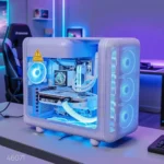 ⁦HYTE X50 Gaming PC – AMD Ryzen 7 9800X3D + RTX 5070 Ti (16GB) | 32GB RAM | 2TB SSD TARO MILK (Purple)⁩ - الصورة ⁦2⁩