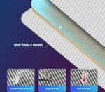 ⁦جاماكس D2204W طاولة ألعاب كاربون فايبر منحنية مقاس 180x70x74 سم مع رفوف متعددة المستويات وماوس باد - ابيض (غير شامل التركيب)⁩ - الصورة ⁦5⁩