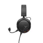 ⁦بييردايناميك سماعة الألعاب إم إم إكس ١٠٠ ستوديو كلاس (تناظرية)، مع ميكروفون ميتا فويس قابل للفصل مزود بفلتر للبوب - أسود⁩ - الصورة ⁦3⁩