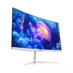 ⁦ساديس شاشة الألعاب بي سي-بيلاجيا، ٢٤ بوصة، شاشة في ايه فل اتش دي، ٢٠٠ هرتز، ٠.٥ مللي ثانية، اتش دي إم آي ٢.١، ​​حماية من الضوء الأزرق، زاوية واسعة، منحنية، أبيض⁩ - الصورة ⁦6⁩