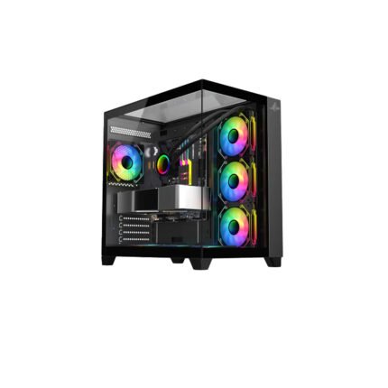 Gaming PC i5-14600K Processor, ASUS TUF B760 Wi-Fi Motherboard, 32GB RAM DDR5, 2TB SSD NVME, RTX 5070 12GB VGA, 750 WATT GOLD PSU, L360 Liquid Cooler, Sharx Profin GX700 Mid Tower Case, 7x Pre-Installed ARGB Fans, Windows 11 Pro (License)