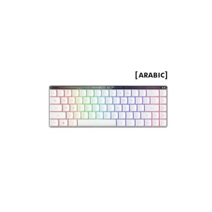 Asus M603 Rog Falchion 65% Wireless Optical Mechanical Gaming Keyboard RX Red Low-Profile Switch Linear & Swift (Arabic) - White