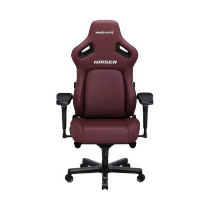 Andaseat Kaiser 4 Large Gaming Chair, Premium PVC Leather, High Density Foam, Memory Foam Head Pillow, Adjustable Armrests - Maroon