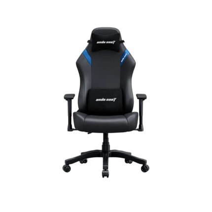 Anda Seat LUNA Series Large Gaming Chair Includes Adjustable Lumbar & Headrest Pillows - Black/Blue