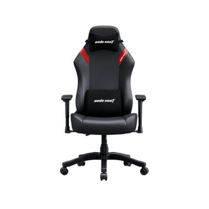Anda Seat LUNA Series Large Gaming Chair Includes Adjustable Lumbar & Headrest Pillows - Black/Red