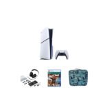 باندل بلايستيشن 5 اصدار السي دي (القرص) — كونسول + حقيبة جاماكس + طقم اكسسوارات دوبي 12 في 1 + PS5 STAR WARS OUTLAWS SPECIAL EDITION