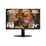 ⁦AOC 24G4E 24 Inch 180Hz FHD HDMI 2.0 1ms IPS Gaming Monitor - Black⁩ - الصورة ⁦7⁩