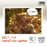 ⁦AOC 24G4E 24 Inch 180Hz FHD HDMI 2.0 1ms IPS Gaming Monitor - Black⁩ - الصورة ⁦5⁩