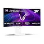 ⁦LG 39GX90SA-W UltraGear 39" OLED WQHD 240Hz 0.03ms G-Sync Compatible 800R Curved Gaming Monitor with webOS⁩ - الصورة ⁦8⁩