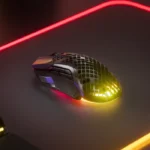 ⁦Steelseries AEROX 5 Ultra Light Wireless/Bluetooth/Wired Gaming Mouse, Up to 180-Hours Battery Life, 9 Programmable Buttons⁩ - الصورة ⁦2⁩