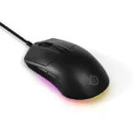 ⁦SteelSeries Rival 3 Wired Gaming Mouse LightWeight (77g) 60 Million Clicks 8,500 DPI, 3-Zone RGB - Black⁩ - الصورة ⁦6⁩