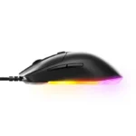 ⁦SteelSeries Rival 3 Wired Gaming Mouse LightWeight (77g) 60 Million Clicks 8,500 DPI, 3-Zone RGB - Black⁩ - الصورة ⁦3⁩