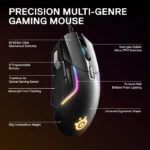 ⁦SteelSeries Rival 5 Precision Multi-Genre Prism RGB Wired Gaming Mouse, Ergonomic 9 Programmable Buttons 18,000 CPI, Perfect For all Battle Royale, FPS, MOBA,MMO & Fast-Paced Games, True Move Air Optical Gaming Sensor - Black⁩ - الصورة ⁦7⁩