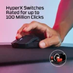 ⁦HyperX Haste 2 Mini Wireless Mouse Ultra-LightWeight (59 Gram) 26K Sensor 26,000 DPI For PC,Play Station, Xbox Series X|S & Xbox One⁩ - الصورة ⁦2⁩