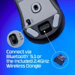 ⁦HyperX Haste 2 Mini Wireless Mouse Ultra-LightWeight (59 Gram) 26K Sensor 26,000 DPI For PC,Play Station, Xbox Series X|S & Xbox One (White)⁩ - الصورة ⁦7⁩