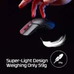 ⁦HyperX Haste 2 Mini Wireless Mouse Ultra-LightWeight (59 Gram) 26K Sensor 26,000 DPI For PC,Play Station, Xbox Series X|S & Xbox One (White)⁩ - الصورة ⁦8⁩