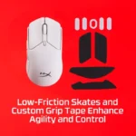 ⁦HyperX Haste 2 Mini Wireless Mouse Ultra-LightWeight (59 Gram) 26K Sensor 26,000 DPI For PC,Play Station, Xbox Series X|S & Xbox One (White)⁩ - الصورة ⁦5⁩