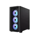 ⁦Asus A23 Plus Mid Tower Front Side & Left Side Tempered Glass Panel Case With 4 Fan RGB - Black⁩ - الصورة ⁦5⁩