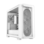 ⁦Asus A23 Plus Mid Tower Front Side & Left Side Tempered Glass Panel Case With 4 Fan RGB - White⁩ - الصورة ⁦5⁩