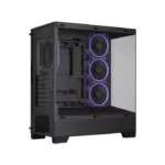 ⁦Asus A31 Plus Mid Tower Front Side & Left Side Tempered Glass Panel Case With 4 Fan RGB - Black⁩ - الصورة ⁦2⁩