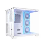Asus A32 PLUS Mid Tower Steel / ABS Plastic Fornt & Left Side Tempered Glass Side Panel ABS Plastic Case With 4 ARGB Fans -White - الصورة 2