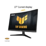 ⁦Asus TUF Gaming (VG27VQ3B) 27" FHD VA 180Hz 1ms With AMD FreeSync Curved Gaming Monitor⁩ - الصورة ⁦3⁩