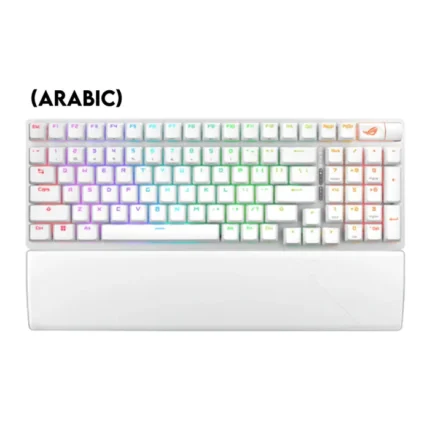 Asus X901 Rog Strix Scope II 96 Wireless Mechanical Gaming KeyBoard NX Snow Switch Refined Linear (Arabic) - White