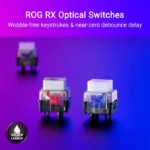 ⁦Asus X902 Rog Strix Scope II 96 RX Wireless Optical Mechanical Gaming Keyboard Rog RX Blue Switch Clicky And Speedy (Arabic) - White⁩ - الصورة ⁦5⁩