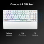 ⁦Asus X902 Rog Strix Scope II 96 RX Wireless Optical Mechanical Gaming Keyboard Rog RX Blue Switch Clicky And Speedy (Arabic) - White⁩ - الصورة ⁦9⁩