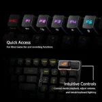 ⁦Asus X902 Rog Strix Scope II 96 RX Wireless Optical Mechanical Gaming Keyboard Rog RX Blue Switch Clicky And Speedy (Arabic) - Black⁩ - الصورة ⁦7⁩