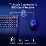 ⁦Asus X902 Rog Strix Scope II 96 RX Wireless Optical Mechanical Gaming Keyboard Rog RX Blue Switch Clicky And Speedy (Arabic) - Black⁩ - الصورة ⁦5⁩