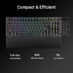 ⁦Asus X902 Rog Strix Scope II 96 RX Wireless Optical Mechanical Gaming Keyboard Rog RX Blue Switch Clicky And Speedy (Arabic) - Black⁩ - الصورة ⁦8⁩