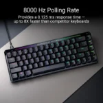 ⁦Asus M605 Rog Falchion Ace HFX 65% Wired Analog Gaming Keyboard Magnetic Switch Linear And Speedy (Arabic) - Black⁩ - الصورة ⁦3⁩