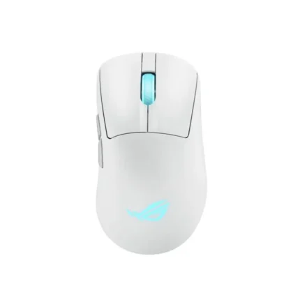 Asus ROG Keris II Origin Tri-Mode Wireless/Bluetooth/Wired Gaming Mouse, AimPoint Pro Optical Sensor, 42,000dpi Max, 8000Hz Polling Rate, White | 90MP04A0-BMUA10