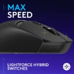 ⁦Logitech G309 LightSpeed Wireless/BlueTooth Gaming Mouse, Hero 25K 25,600 DPI - Black⁩ - الصورة ⁦8⁩