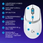 ⁦Logitech G309 LightSpeed Wireless/BlueTooth Gaming Mouse Hero 25K 25,600 DPI - White⁩ - الصورة ⁦2⁩